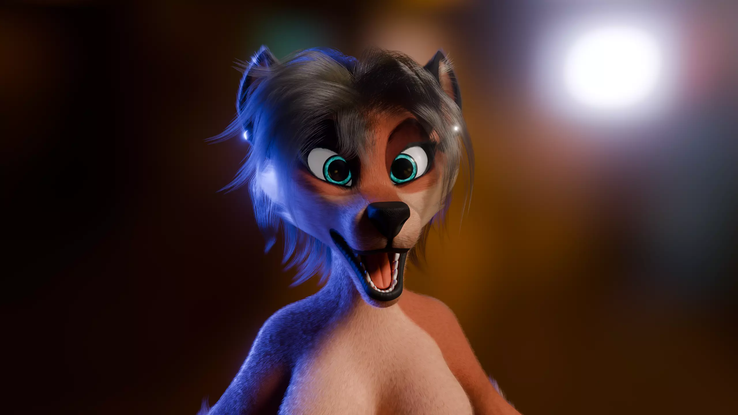 Kate Anthro Fox Low-poly 3D model_40