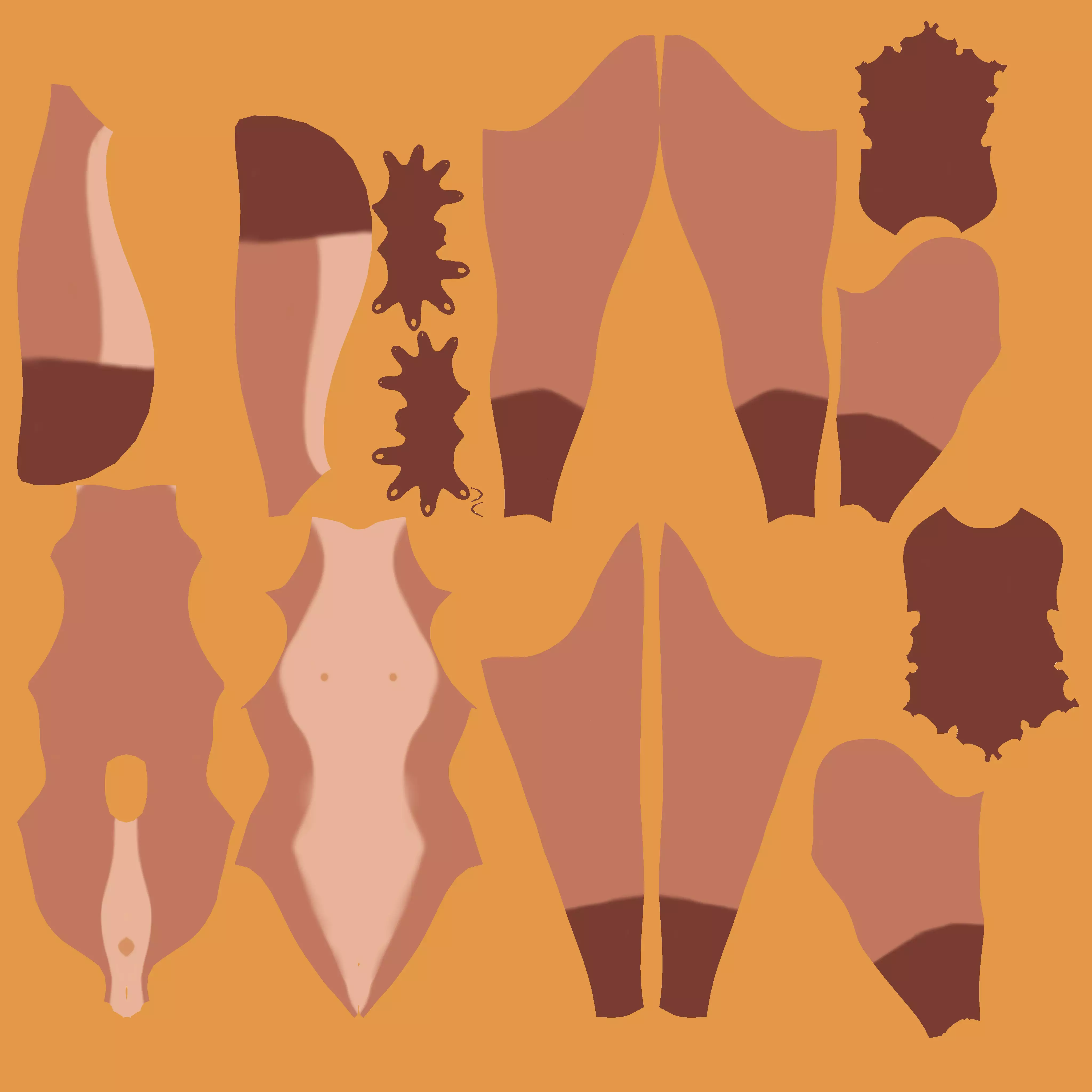 Kate Anthro Fox Low-poly 3D model_92