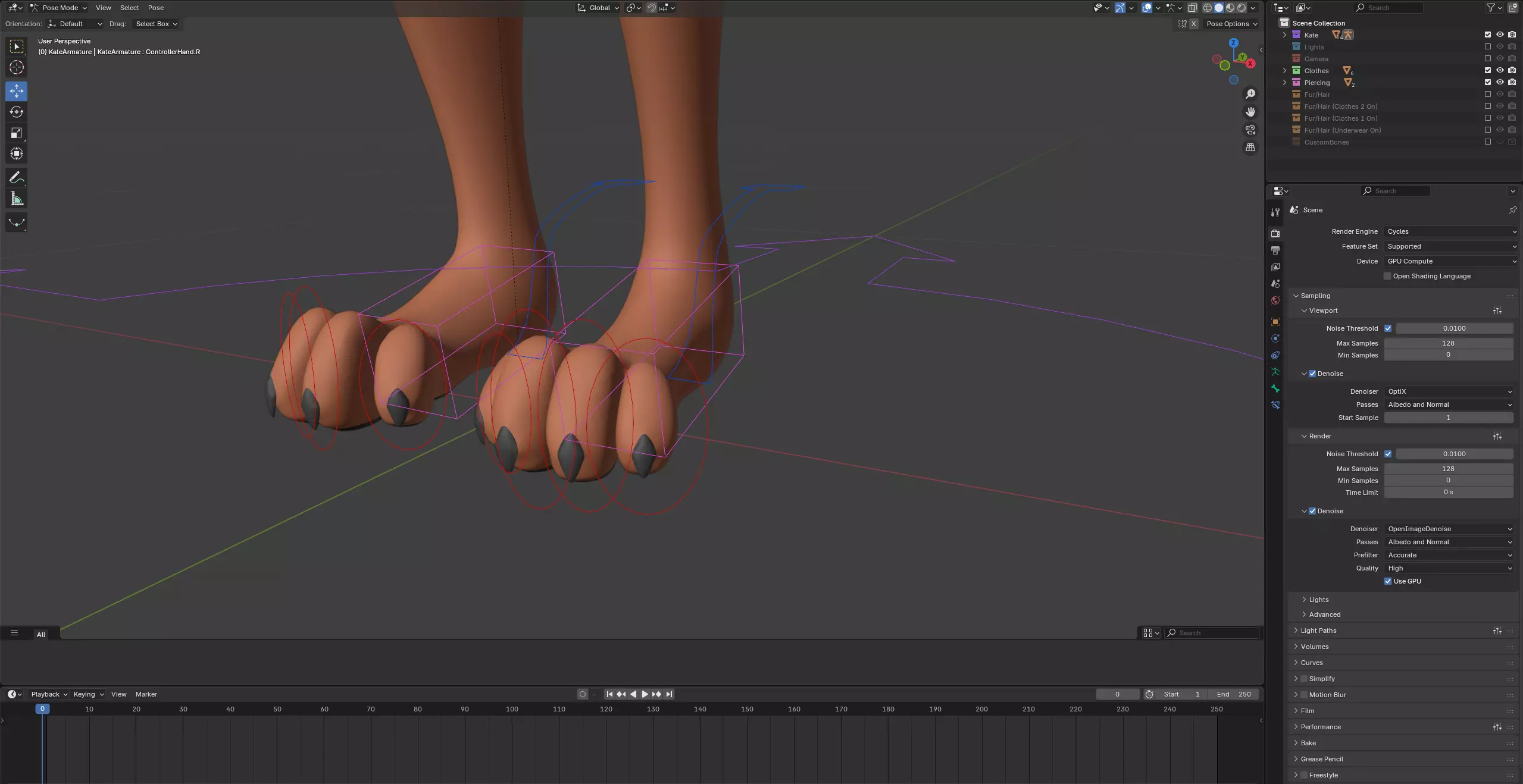 Kate Anthro Fox Low-poly 3D model_49