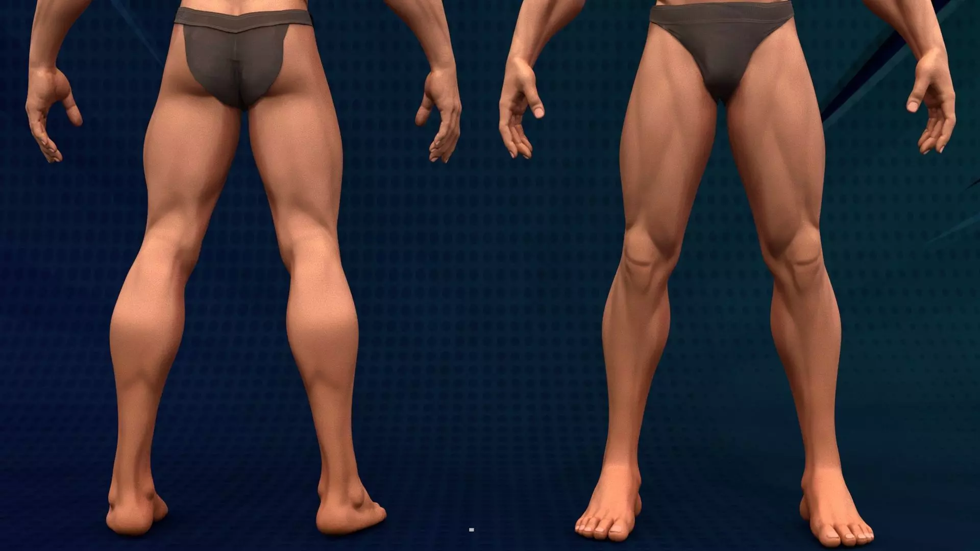 Stylized Body Hero Man Anatomy Game Films Low-poly 3D model_7