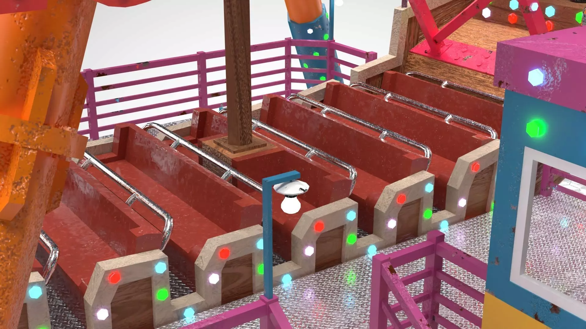 Pirate Ship Ride Low-poly 3D model_6