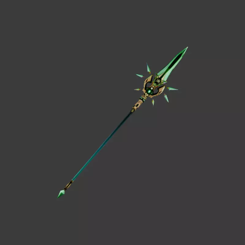 Primordial Jade Winged Spear 3D model_2