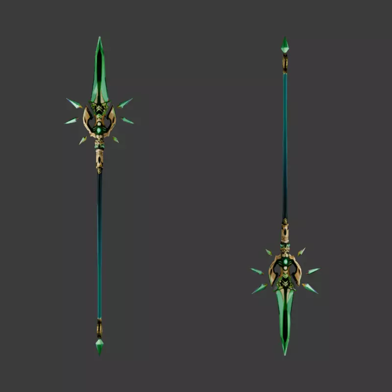 Primordial Jade Winged Spear 3D model_0