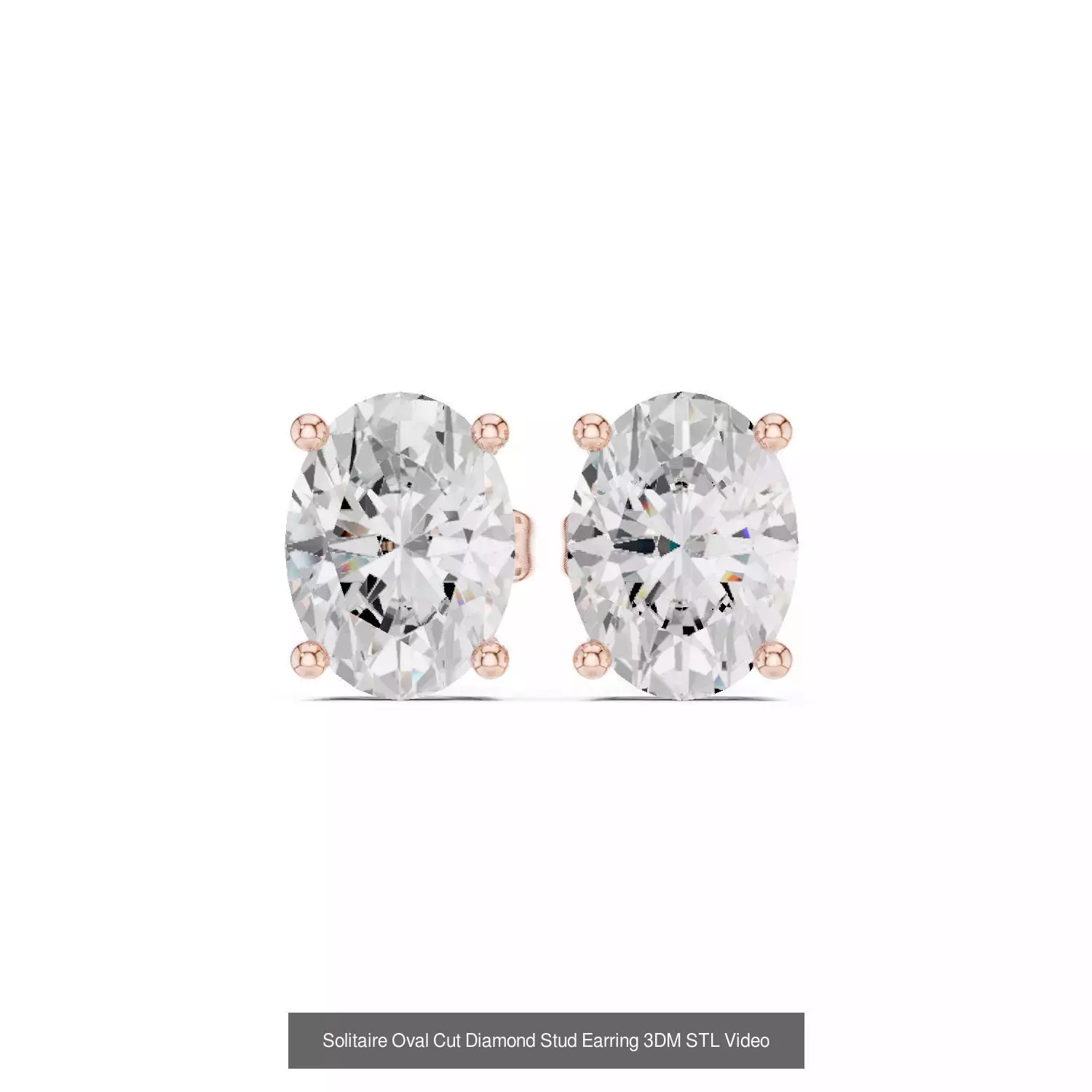 507 Diamond  Woman Earring 3DM STL OBJ FBX 3 Color Render Video 3D Model Collection_215