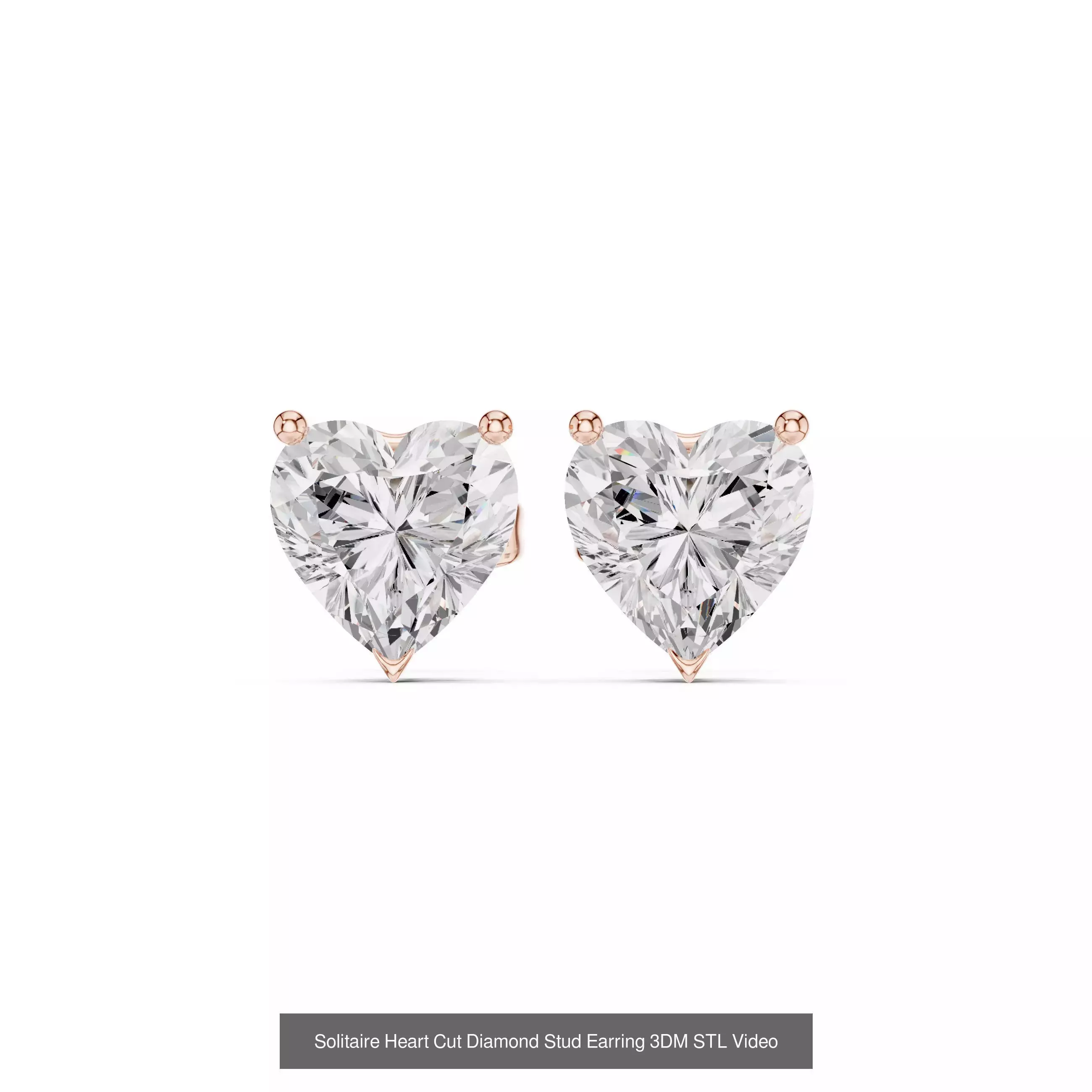 507 Diamond  Woman Earring 3DM STL OBJ FBX 3 Color Render Video 3D Model Collection_213