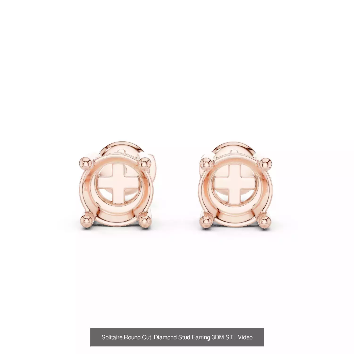 507 Diamond  Woman Earring 3DM STL OBJ FBX 3 Color Render Video 3D Model Collection_218