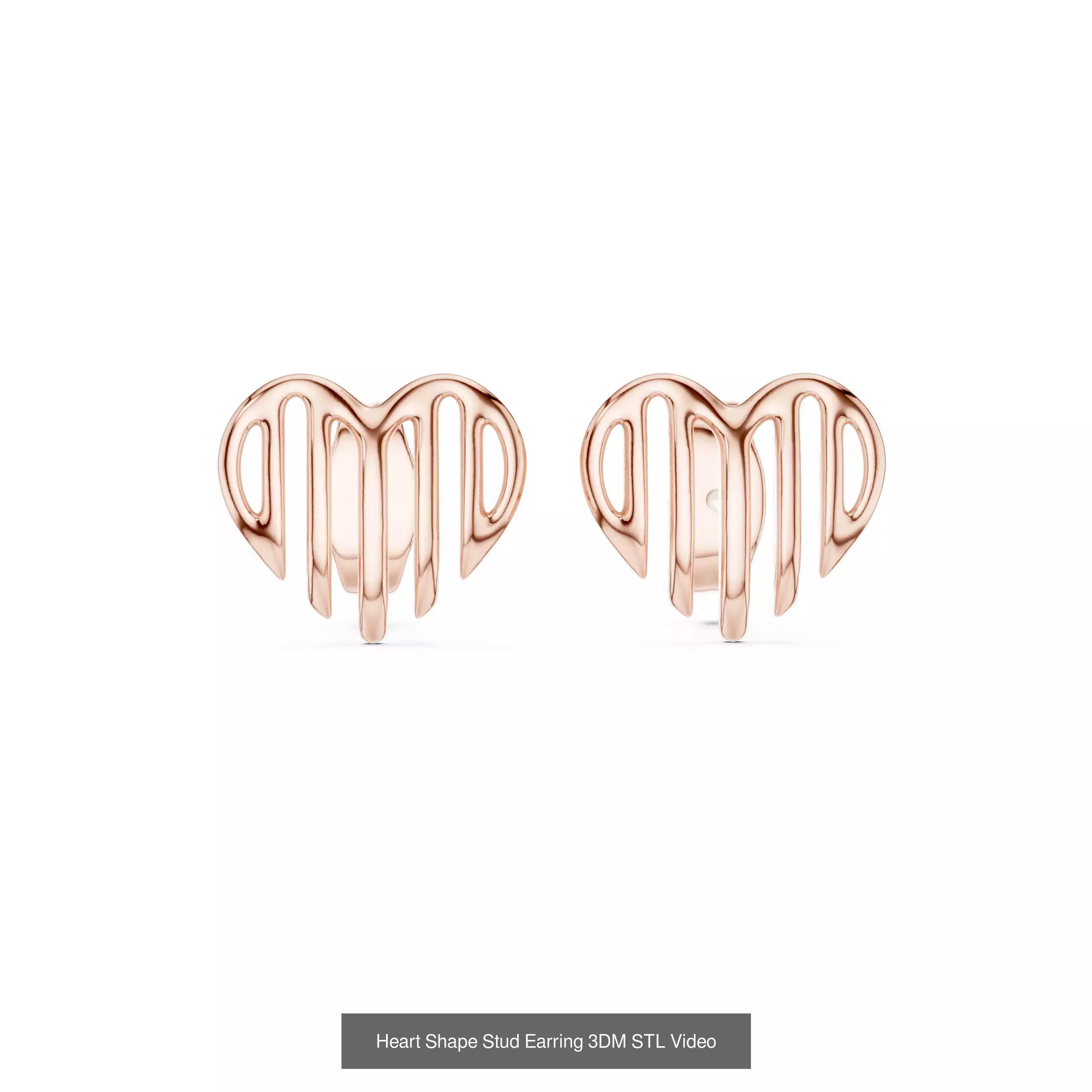 507 Diamond  Woman Earring 3DM STL OBJ FBX 3 Color Render Video 3D Model Collection_99