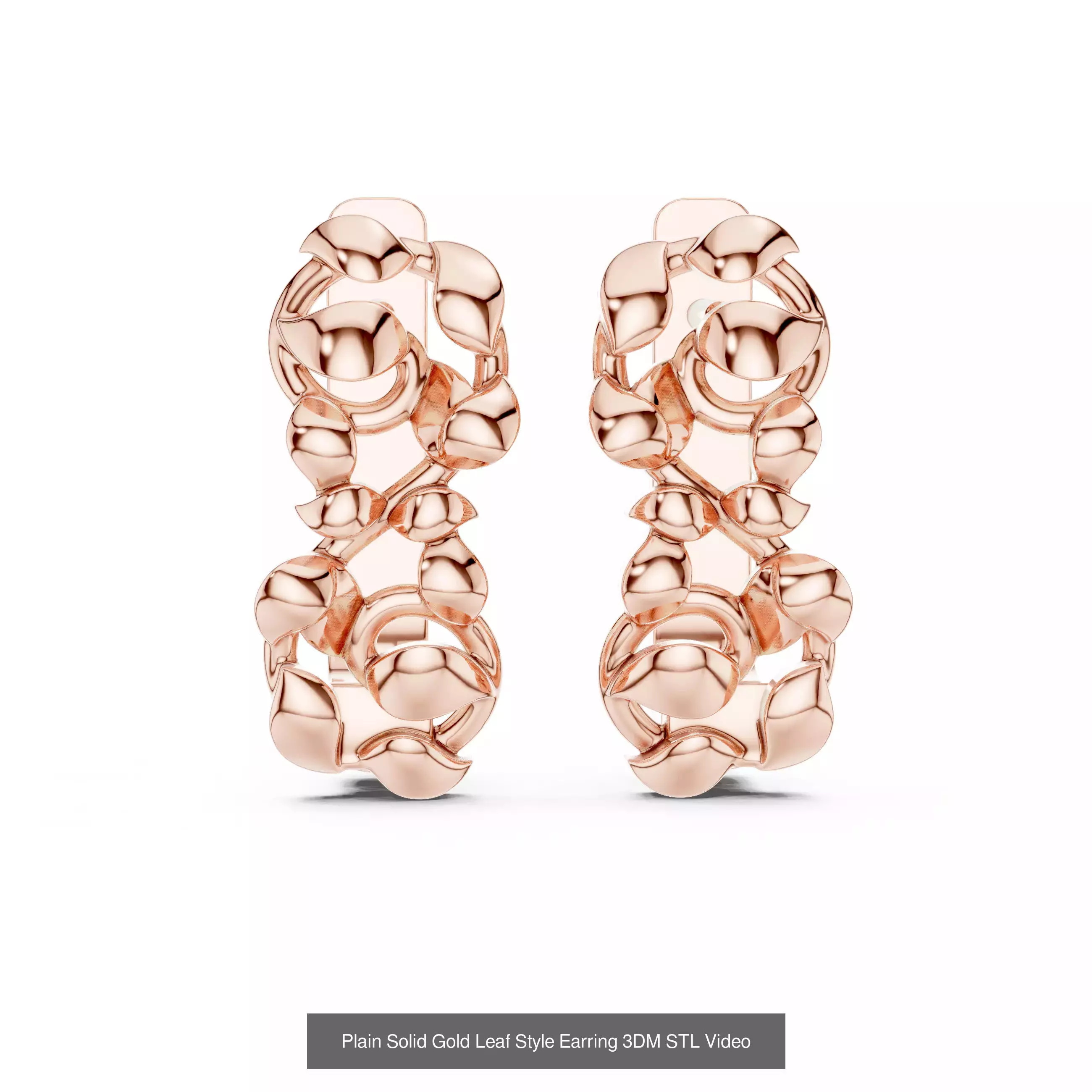 507 Diamond  Woman Earring 3DM STL OBJ FBX 3 Color Render Video 3D Model Collection_64