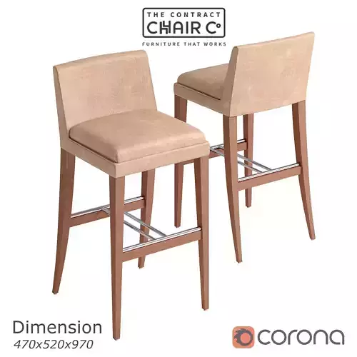 ONDA BARSTOOL Low-poly 3D model