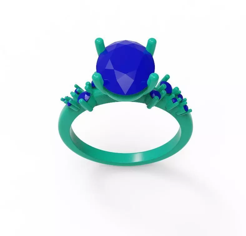 Engagement ring 001 3D print model_6