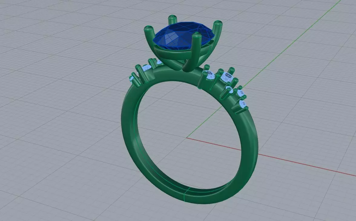 Engagement ring 001 3D print model_3