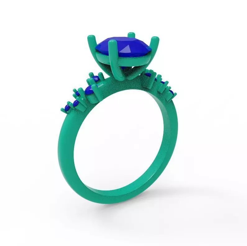 Engagement ring 001 3D print model_5