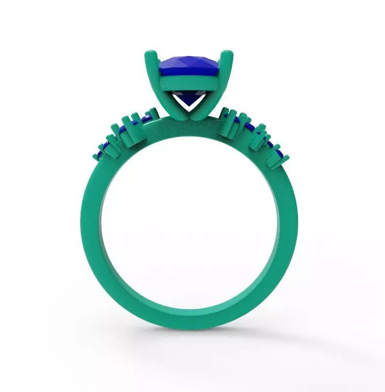 Engagement ring 001 3D print model_7