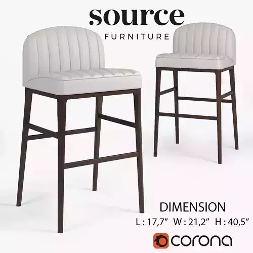 PARIGI BARSTOOL SF6T Low-poly 3D model