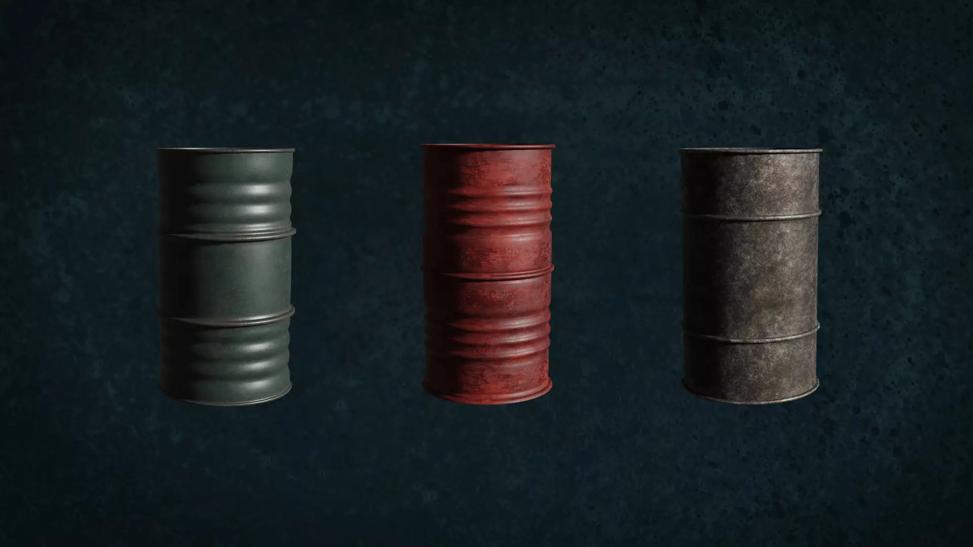 Metal Barrels Series Iron Relics Content G2 3D model_1