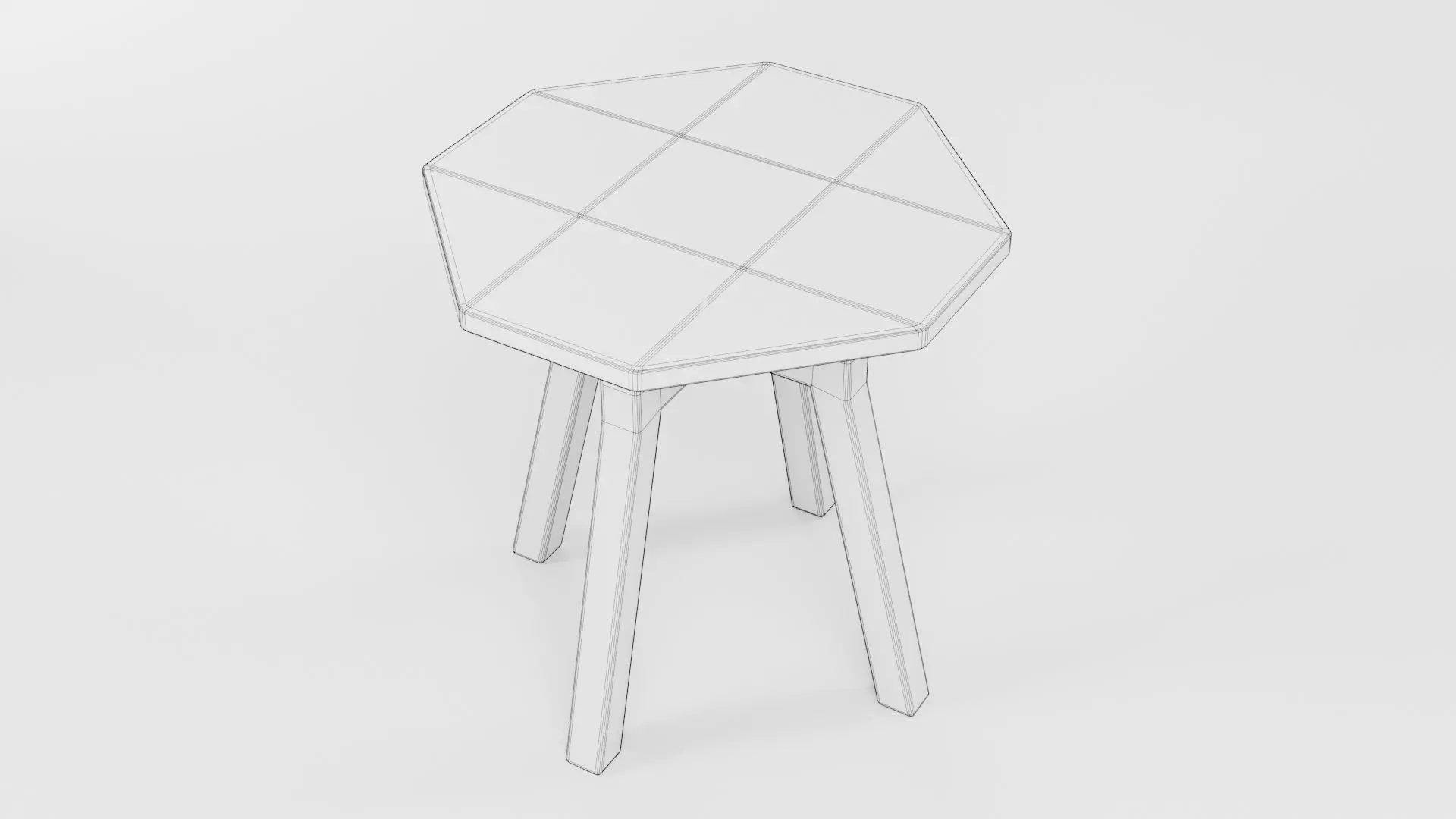 Octagon Table CG2 3D model_6