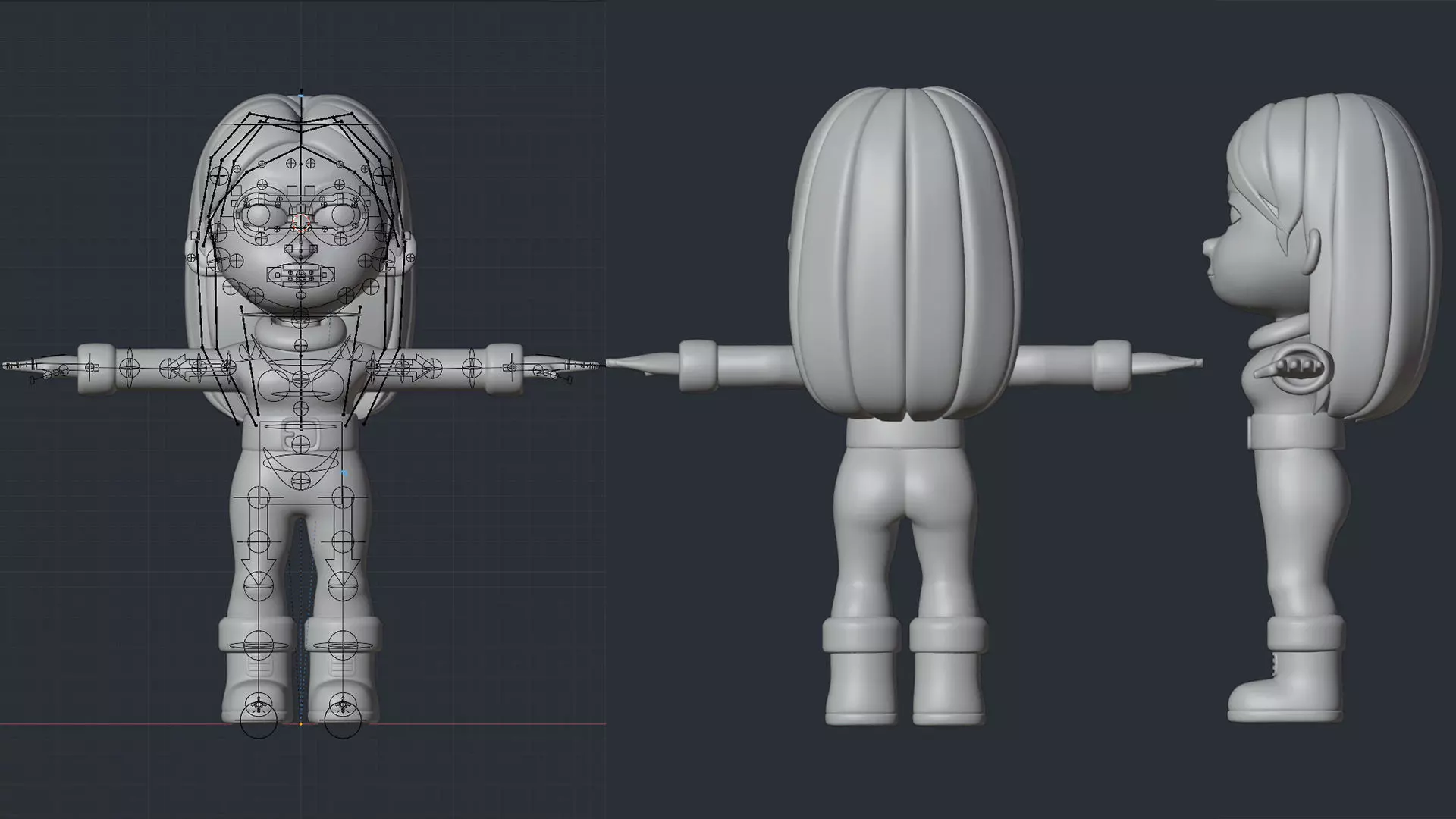 Girl Character Mio 3D model_2