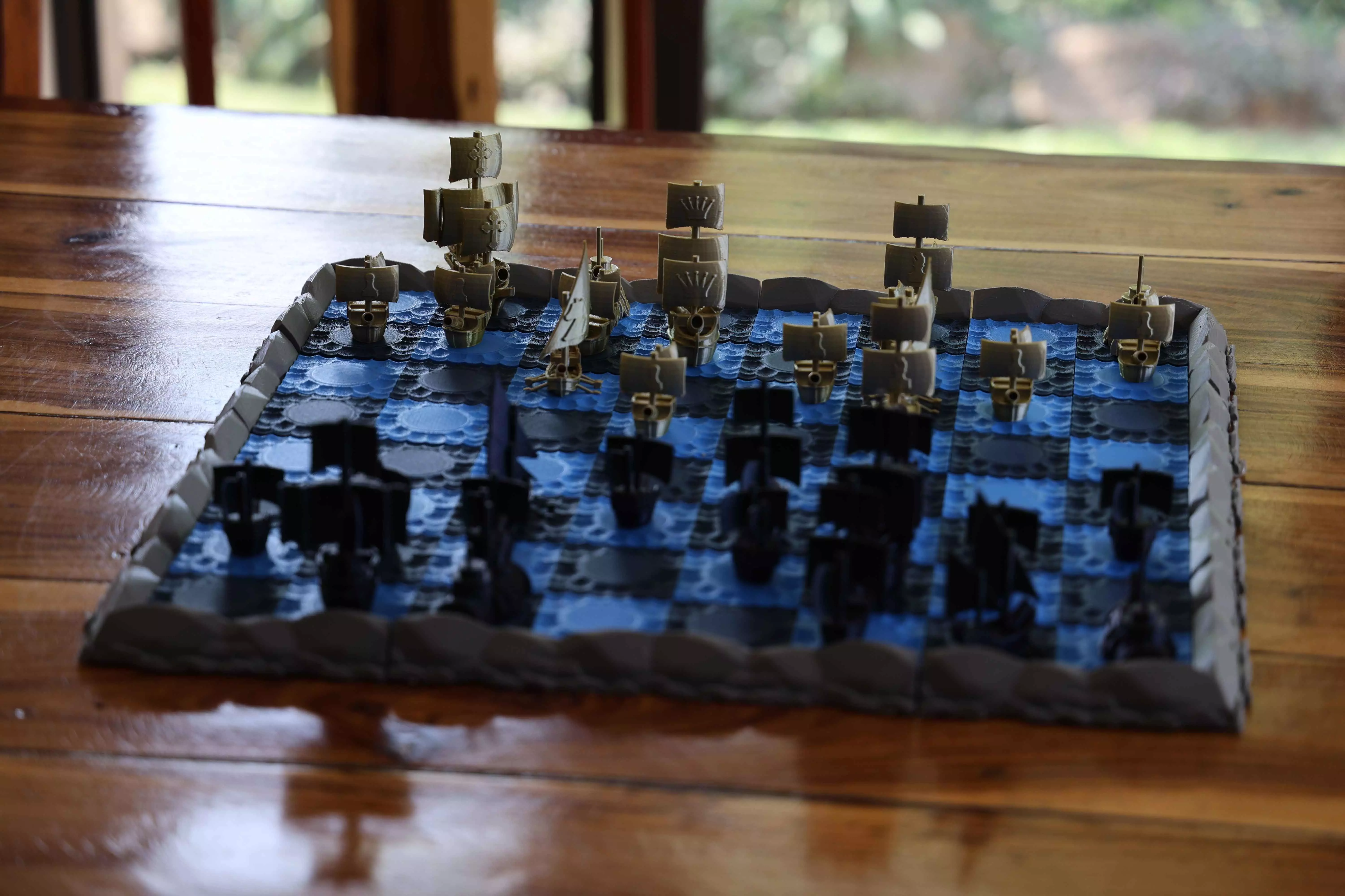 Naval Boat Chess Set 3D print model_2