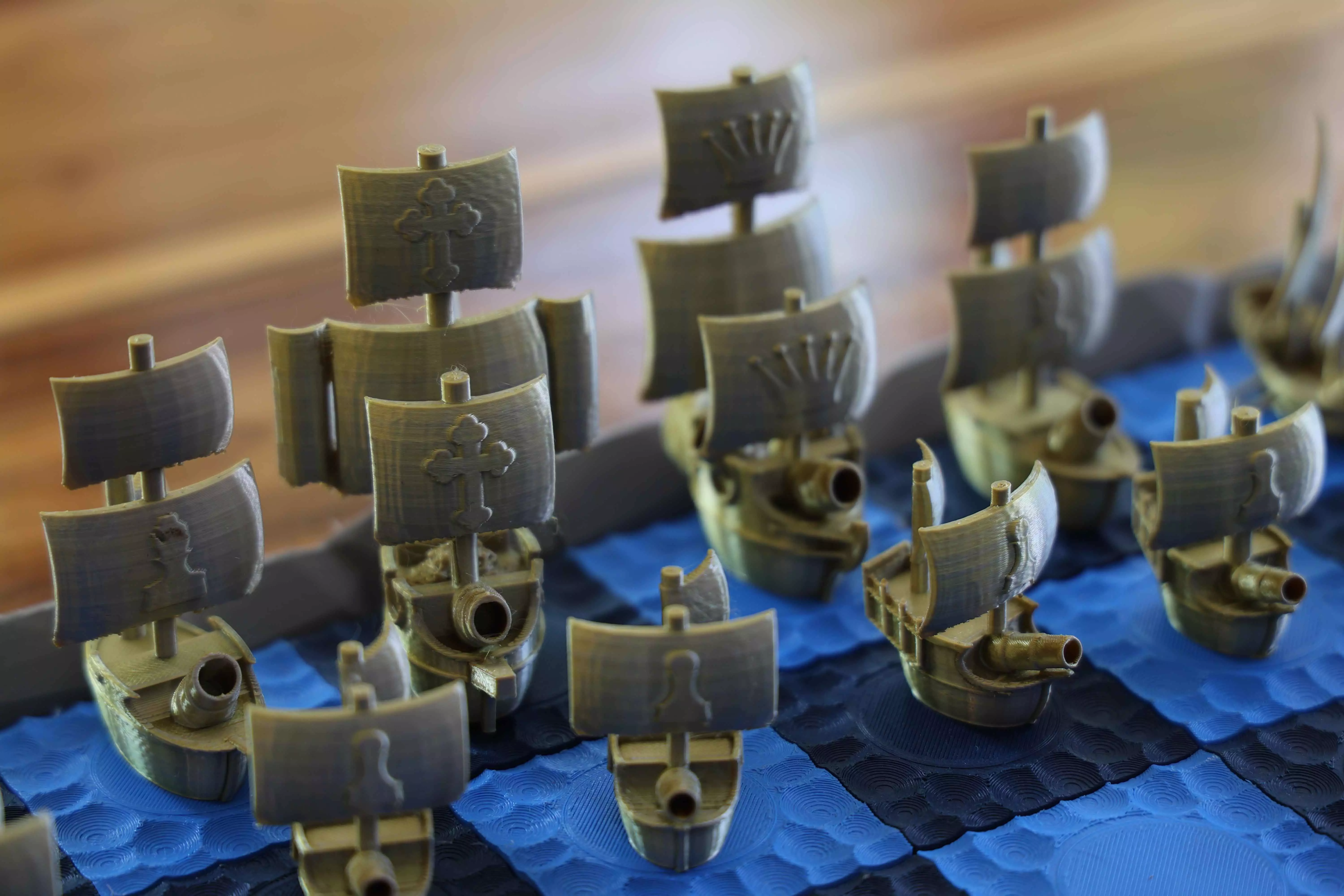 Naval Boat Chess Set 3D print model_6