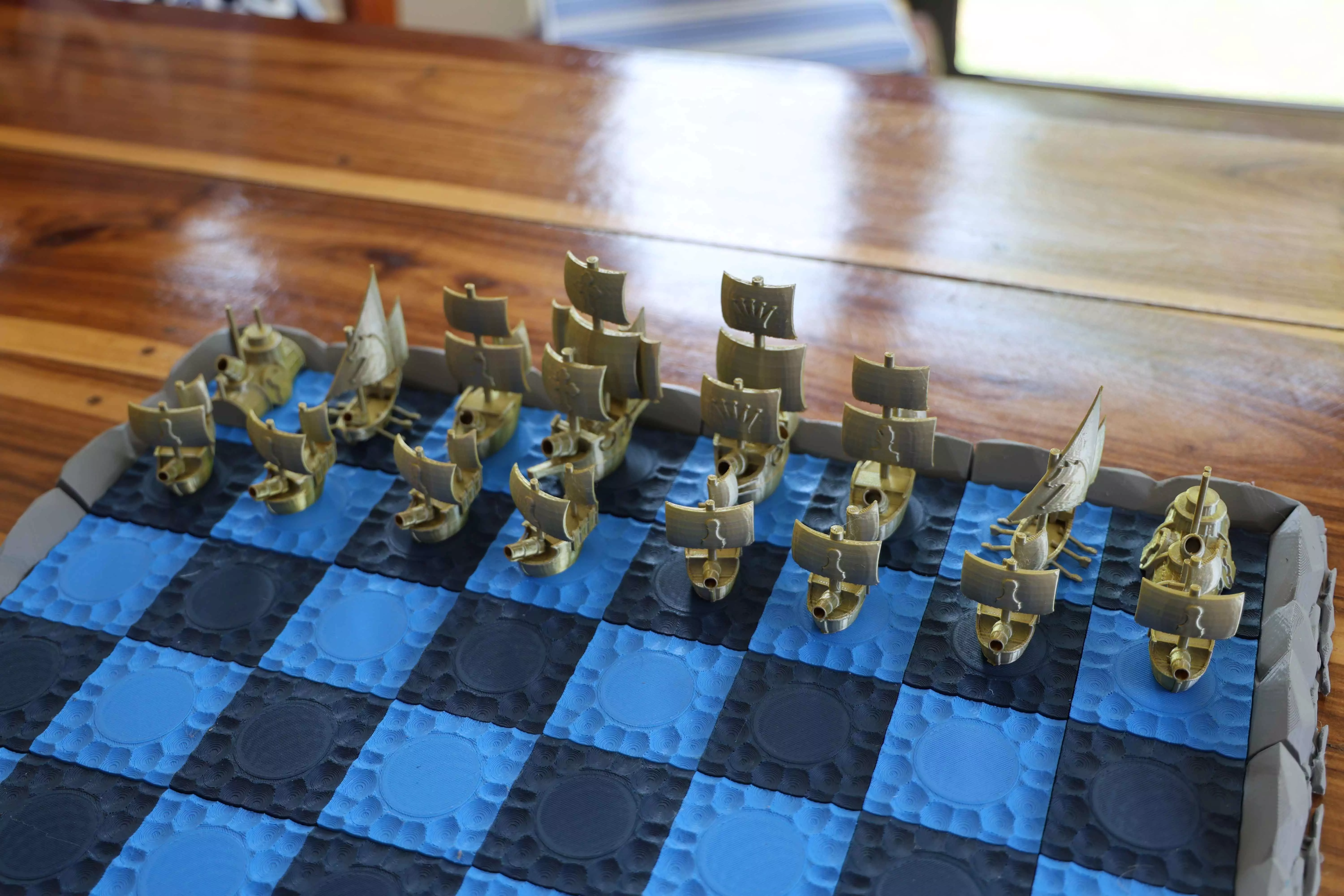 Naval Boat Chess Set 3D print model_5