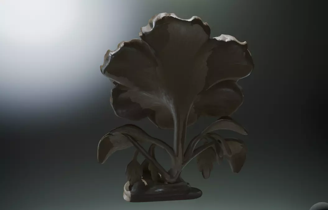 Hibiscus flower sculpture 3D model of Hibiscus flower 3D print model_13