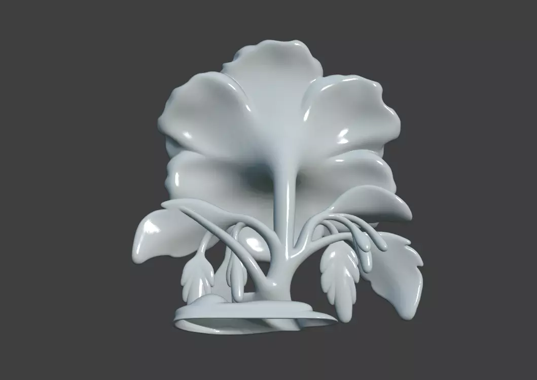 Hibiscus flower sculpture 3D model of Hibiscus flower 3D print model_9