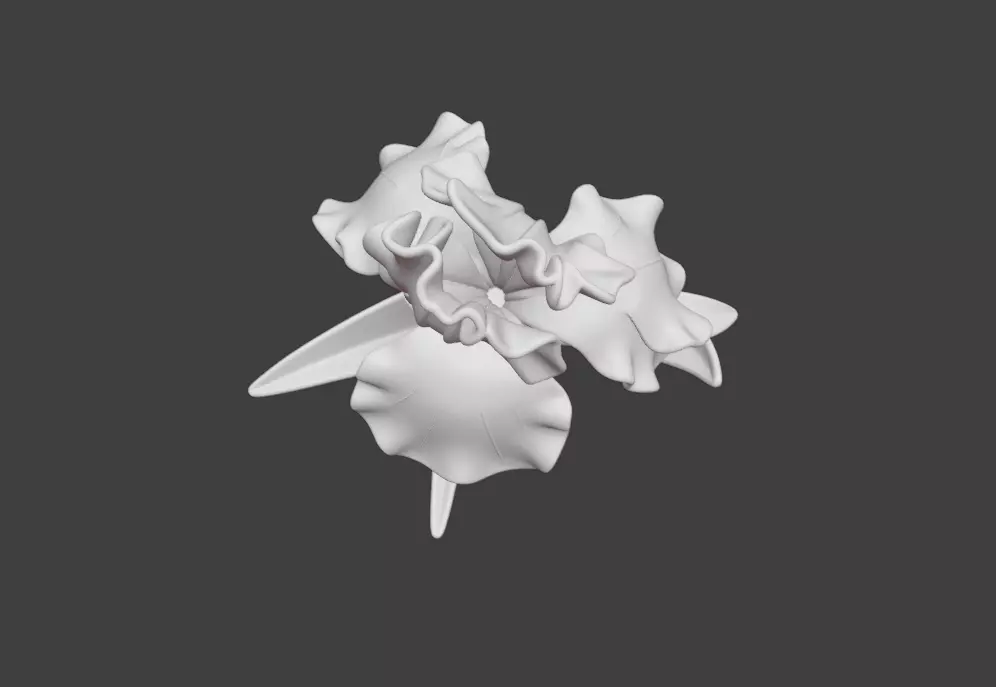 Design of plant antirrhinum flower sculptures 3D print model_1