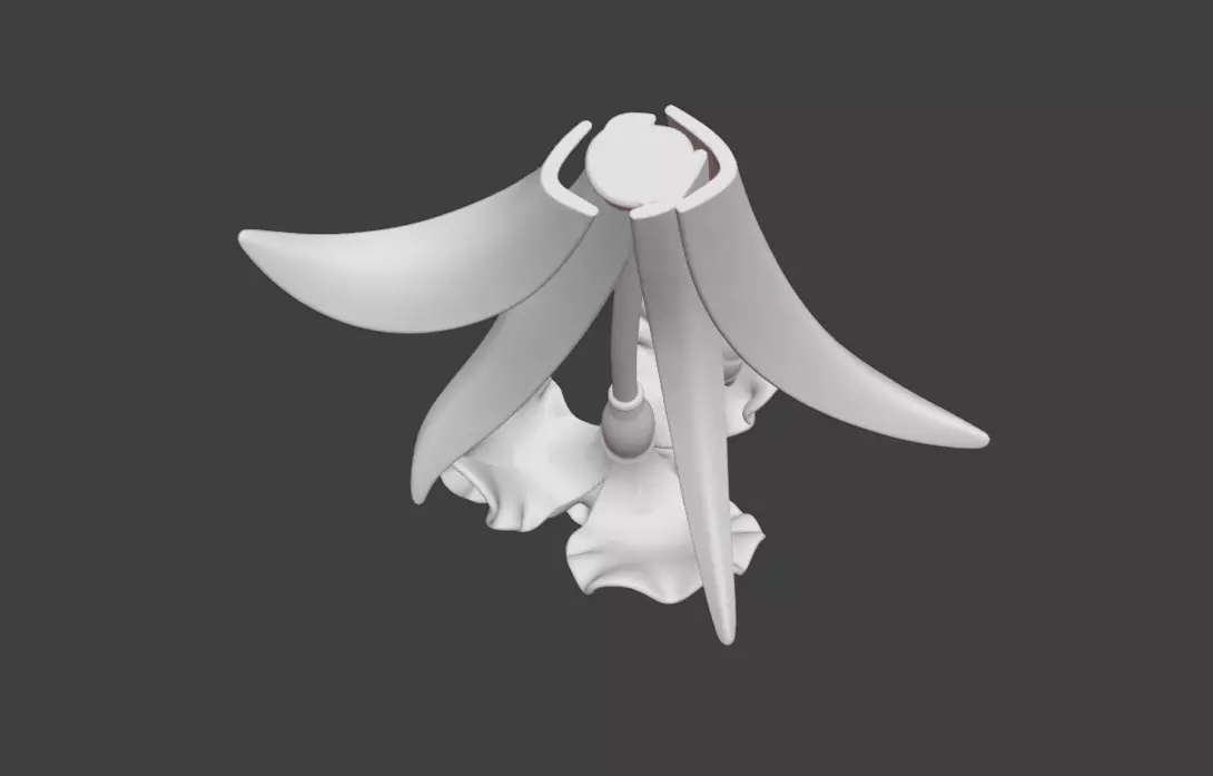 Design of plant antirrhinum flower sculptures 3D print model_5