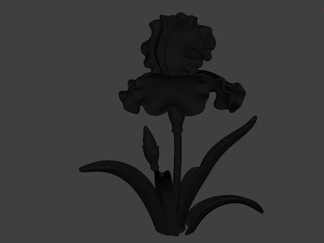 Design of plant antirrhinum flower sculptures 3D print model_2
