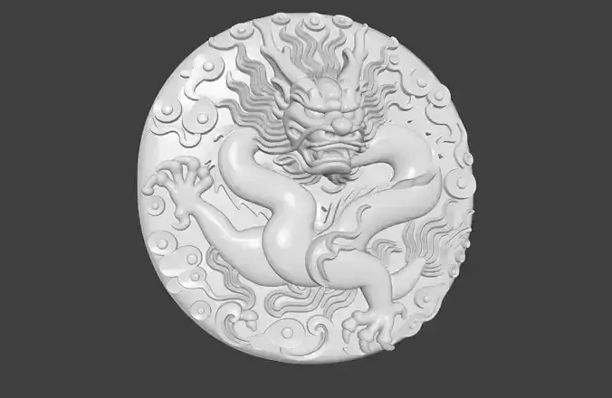 Dragon relief Chinese 3D sculpture