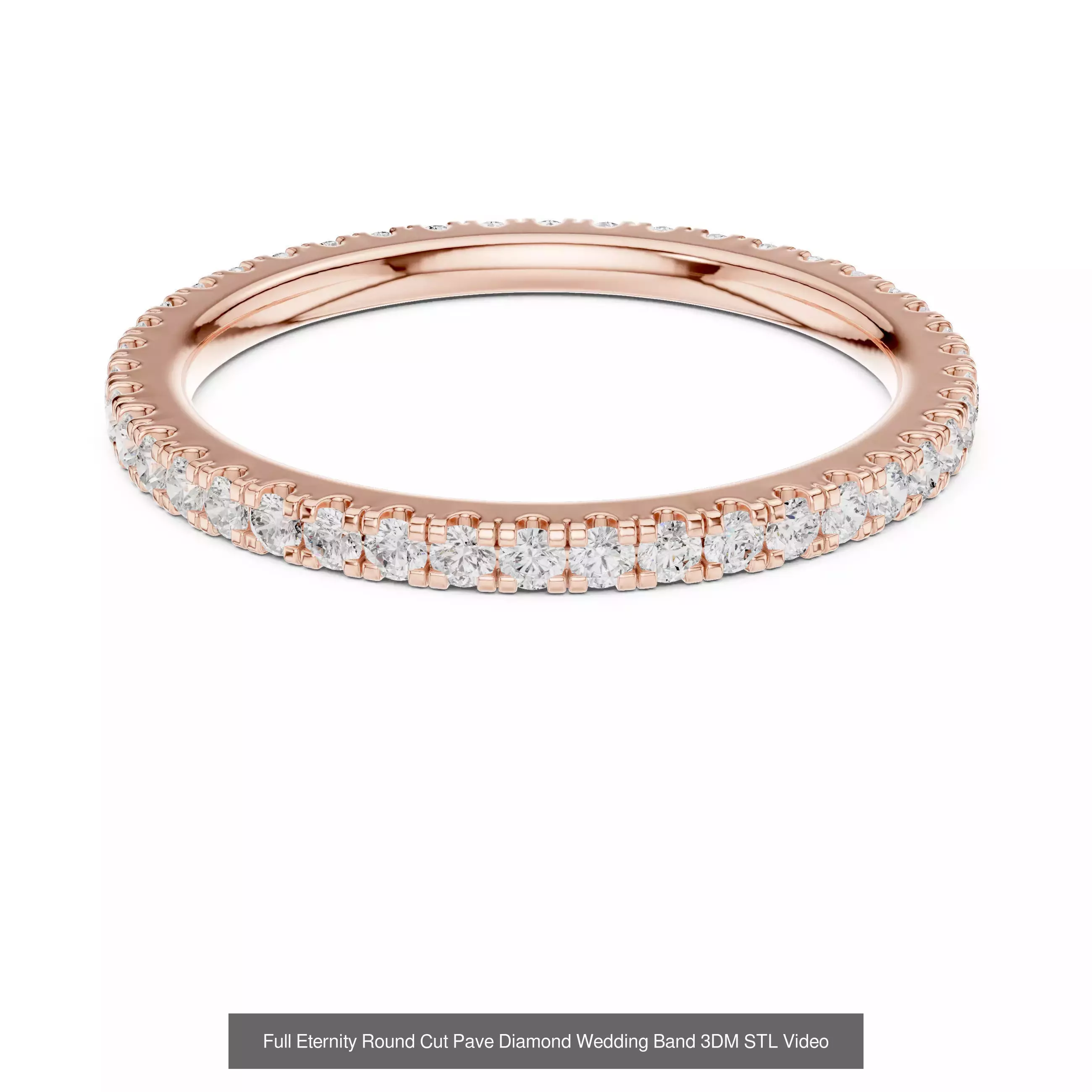 105 Full Eternity Wedding Band 3DM STL OBJ FBX 3 Render Video 3D Model Collection_103