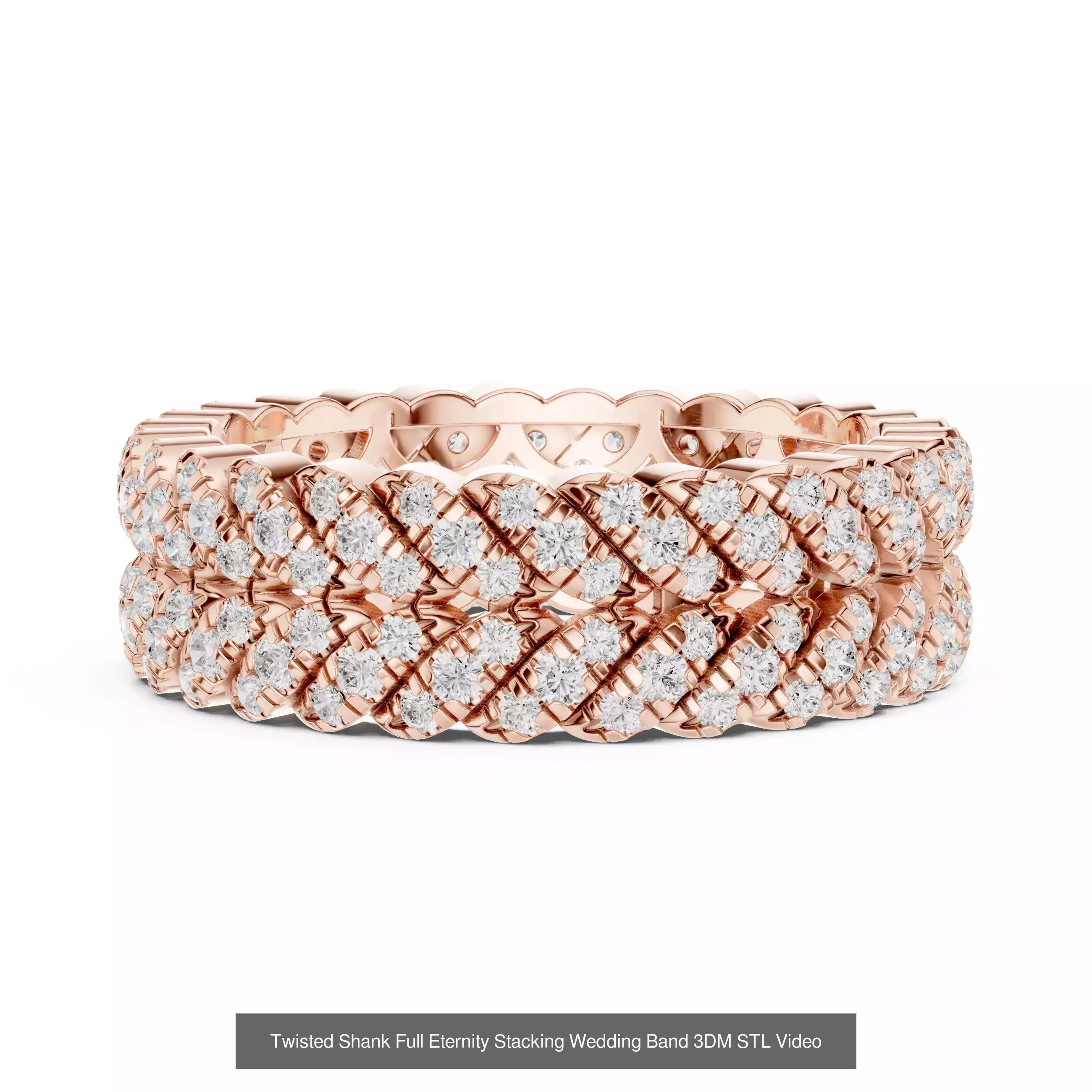 105 Full Eternity Wedding Band 3DM STL OBJ FBX 3 Render Video 3D Model Collection_70