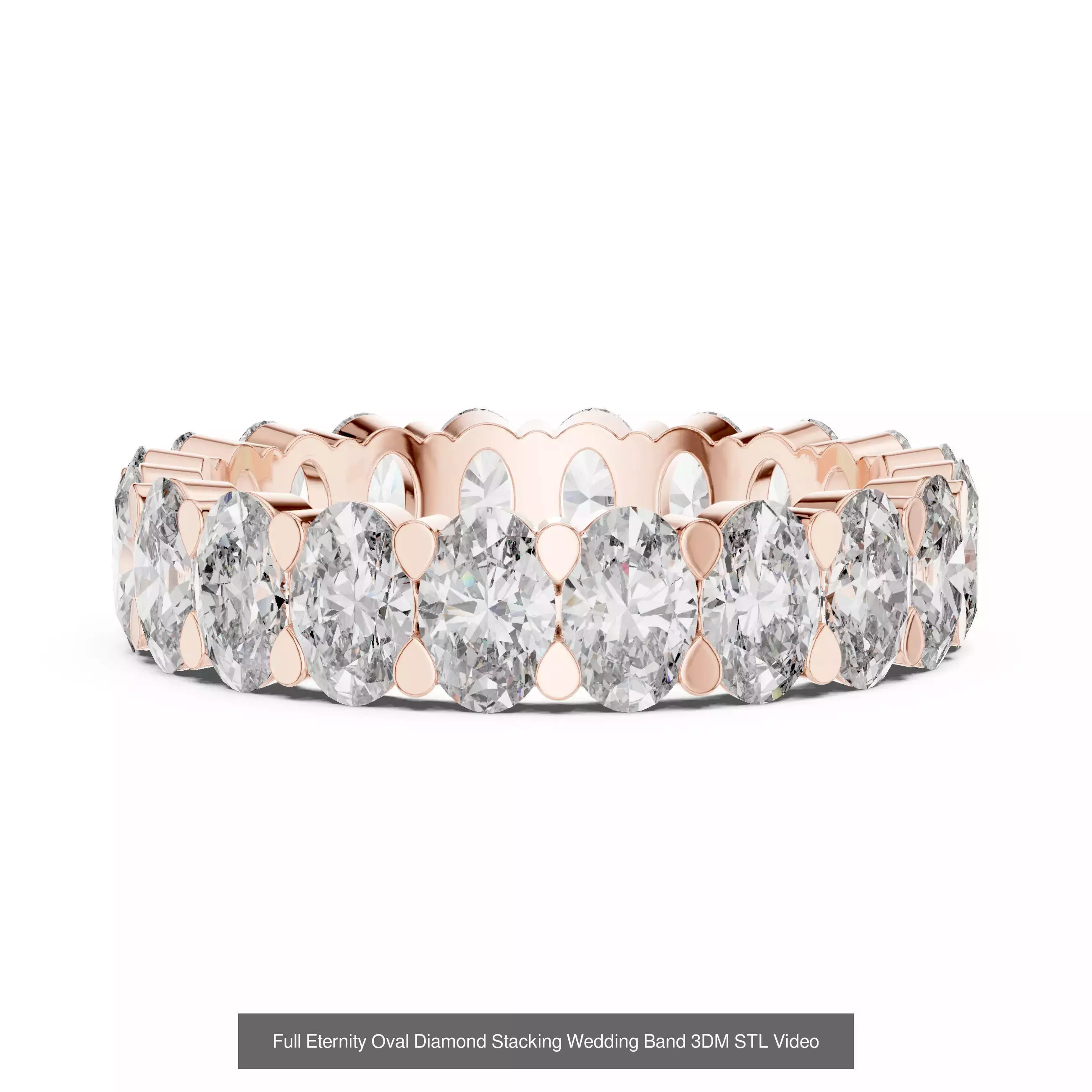 105 Full Eternity Wedding Band 3DM STL OBJ FBX 3 Render Video 3D Model Collection_78