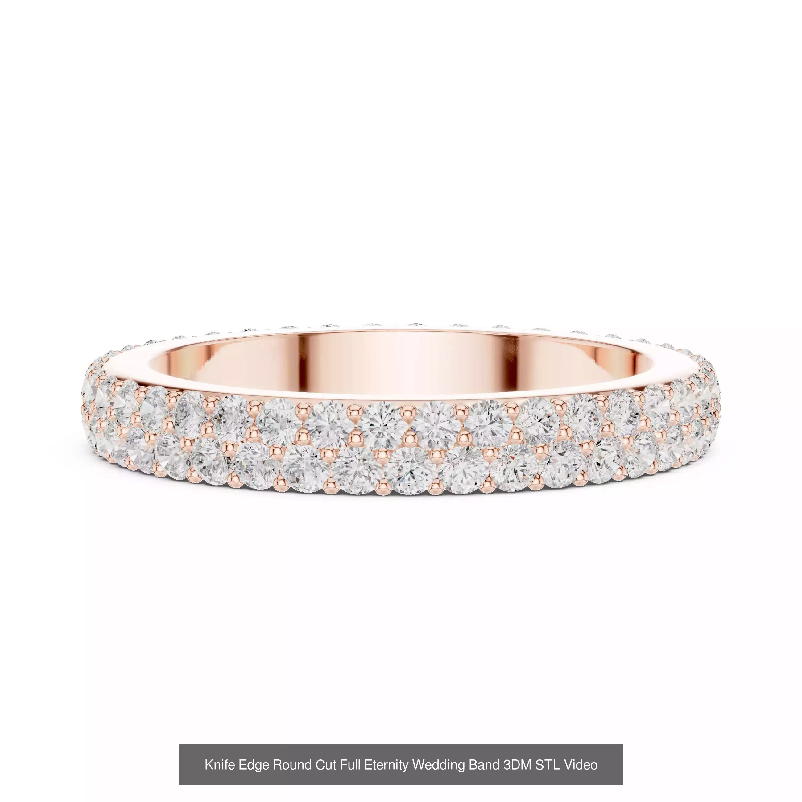 105 Full Eternity Wedding Band 3DM STL OBJ FBX 3 Render Video 3D Model Collection_60