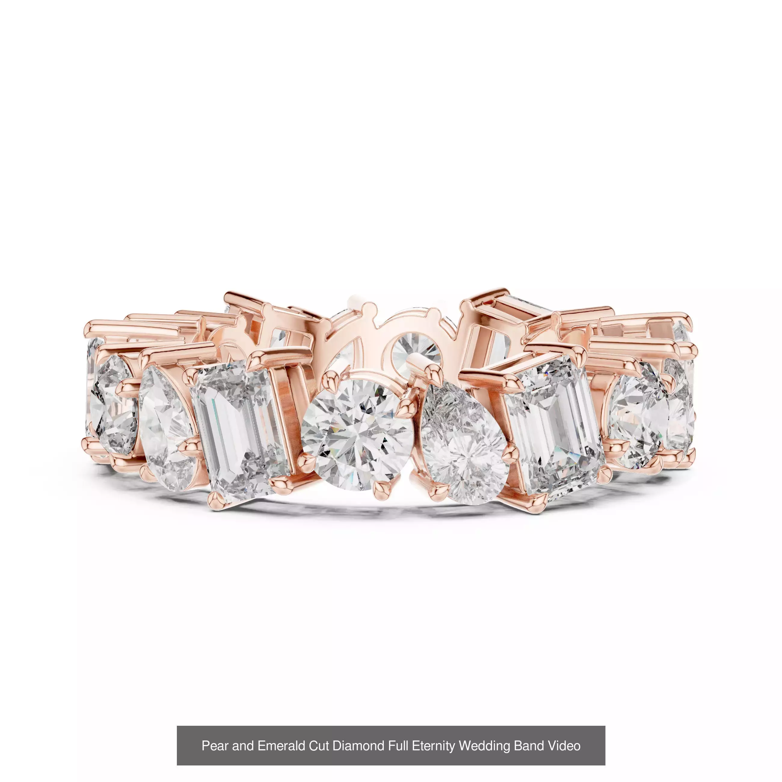 105 Full Eternity Wedding Band 3DM STL OBJ FBX 3 Render Video 3D Model Collection_81