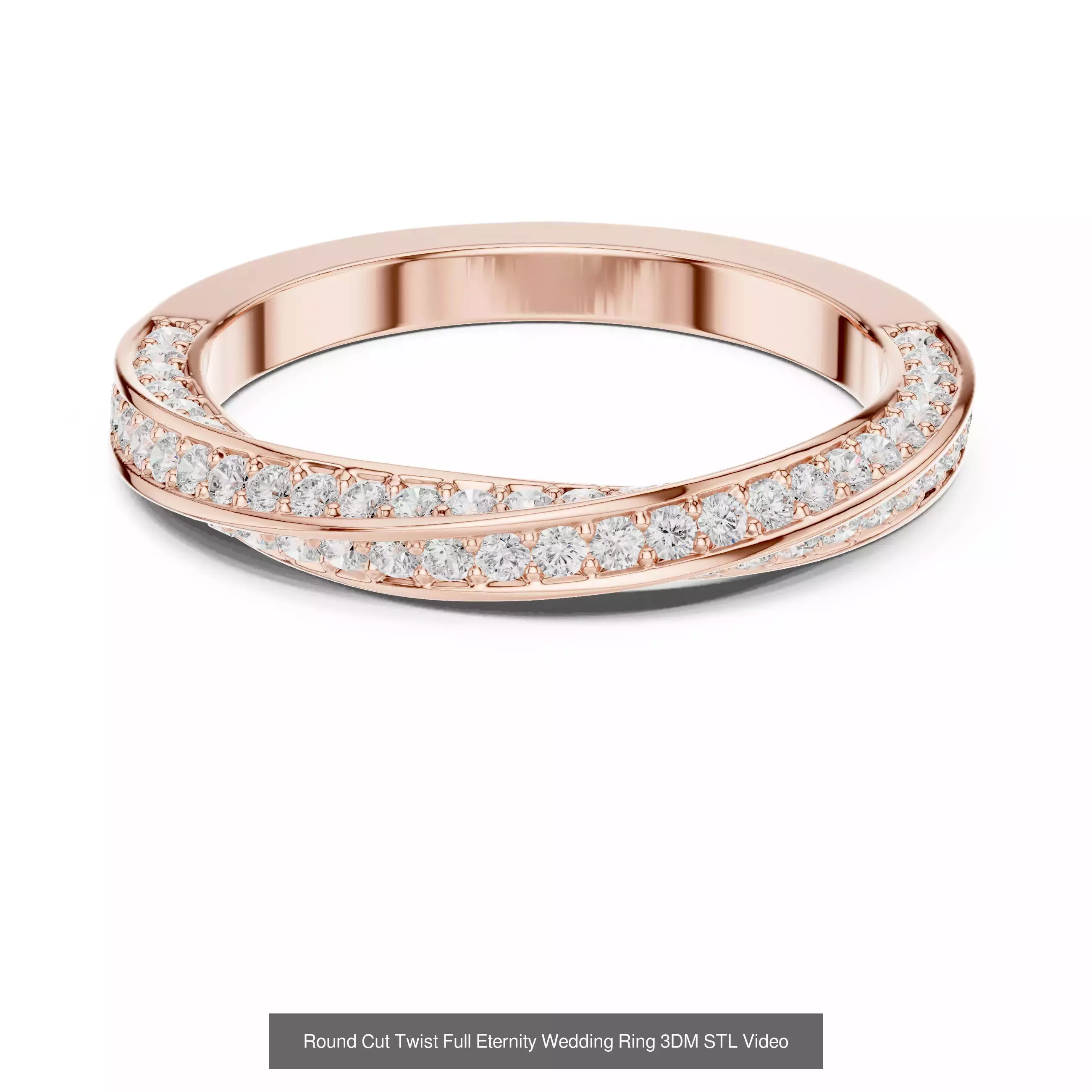 105 Full Eternity Wedding Band 3DM STL OBJ FBX 3 Render Video 3D Model Collection_61