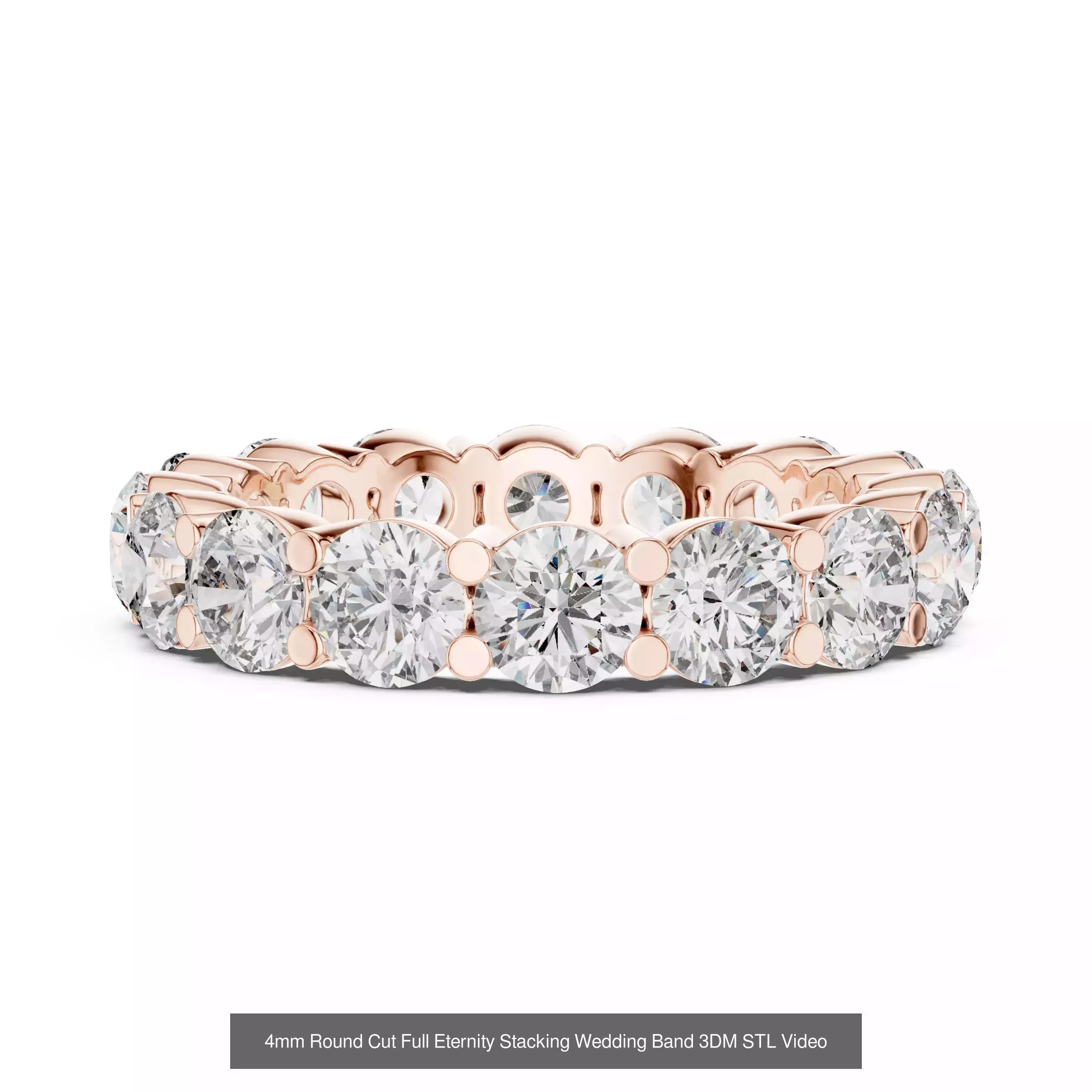 105 Full Eternity Wedding Band 3DM STL OBJ FBX 3 Render Video 3D Model Collection_97