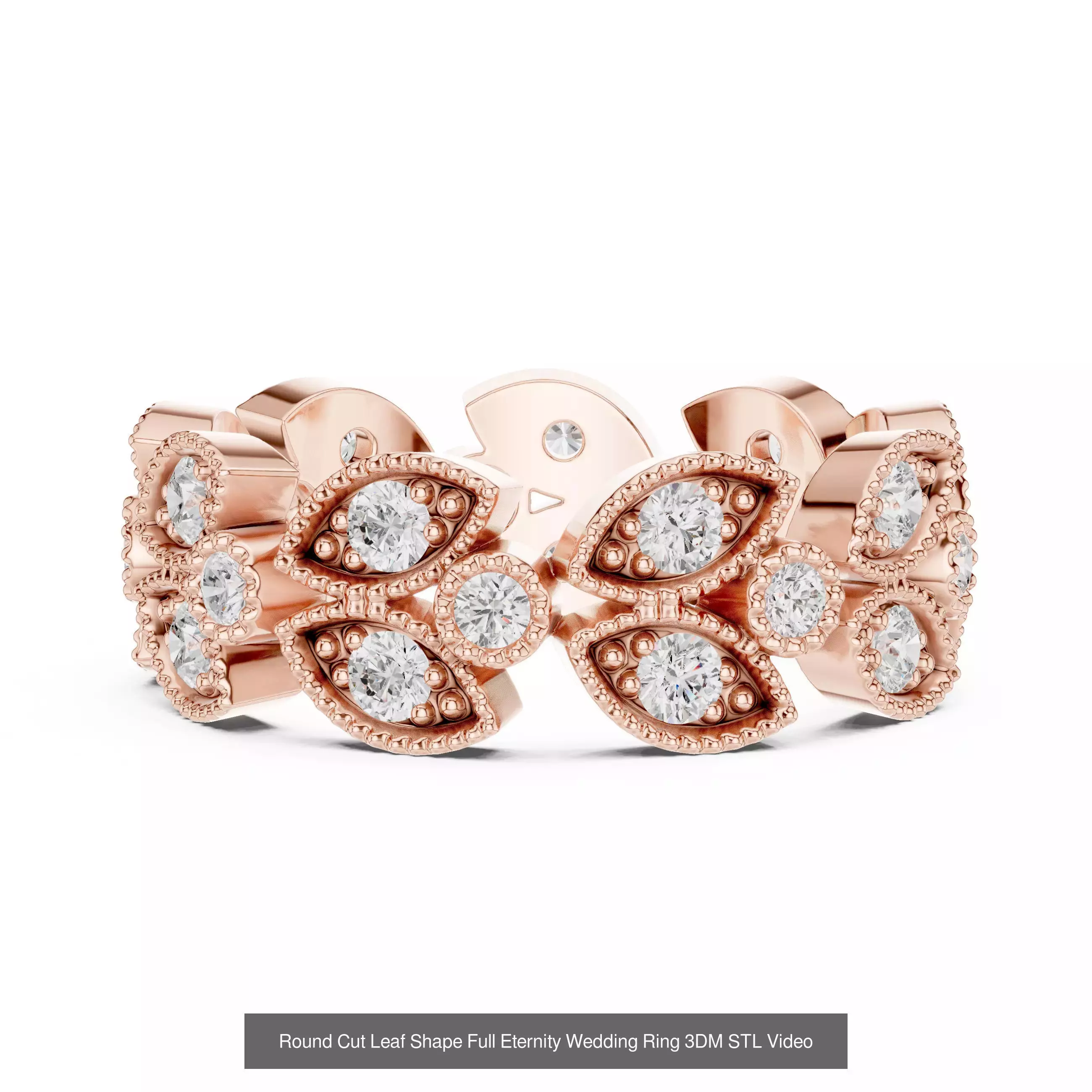 105 Full Eternity Wedding Band 3DM STL OBJ FBX 3 Render Video 3D Model Collection_54