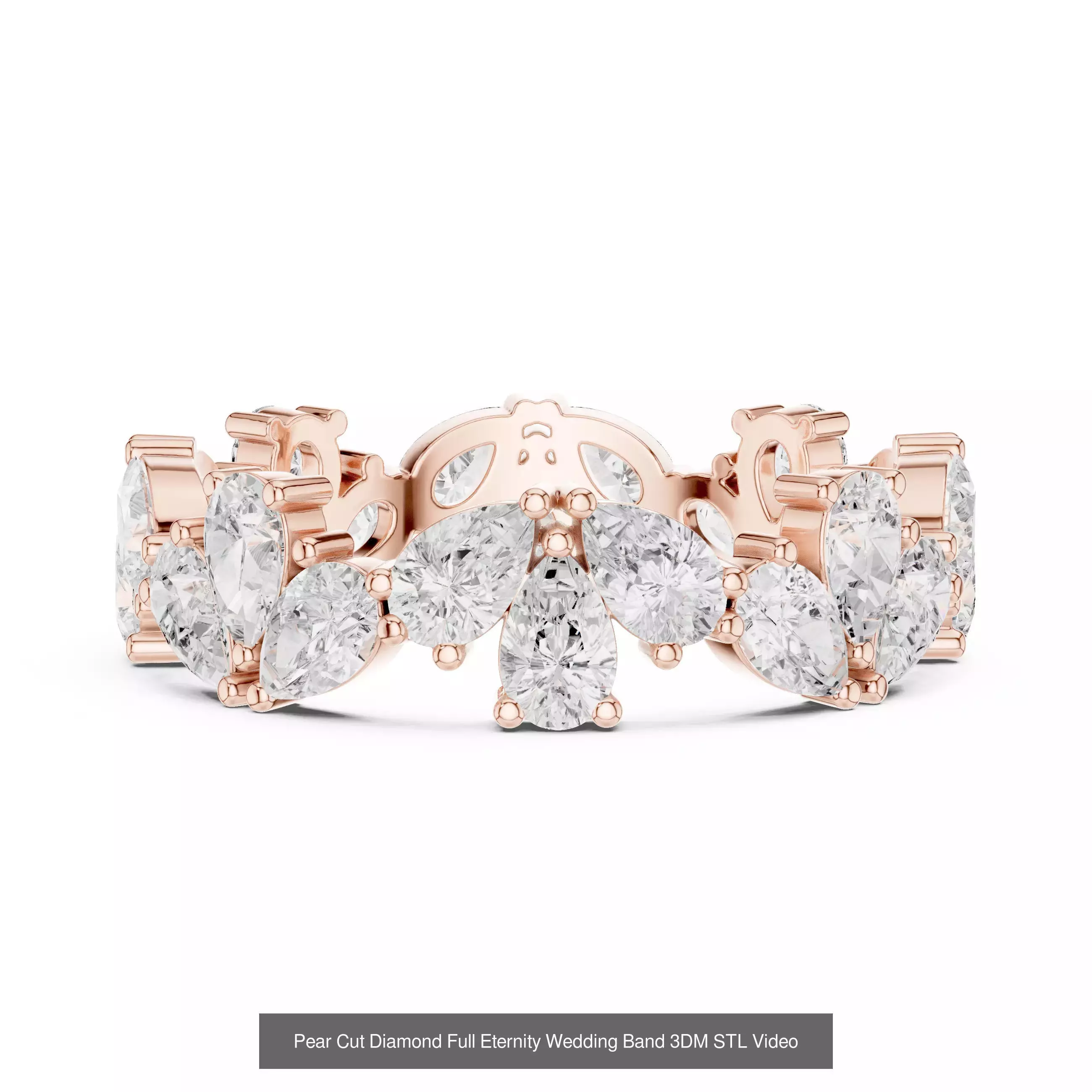 105 Full Eternity Wedding Band 3DM STL OBJ FBX 3 Render Video 3D Model Collection_59