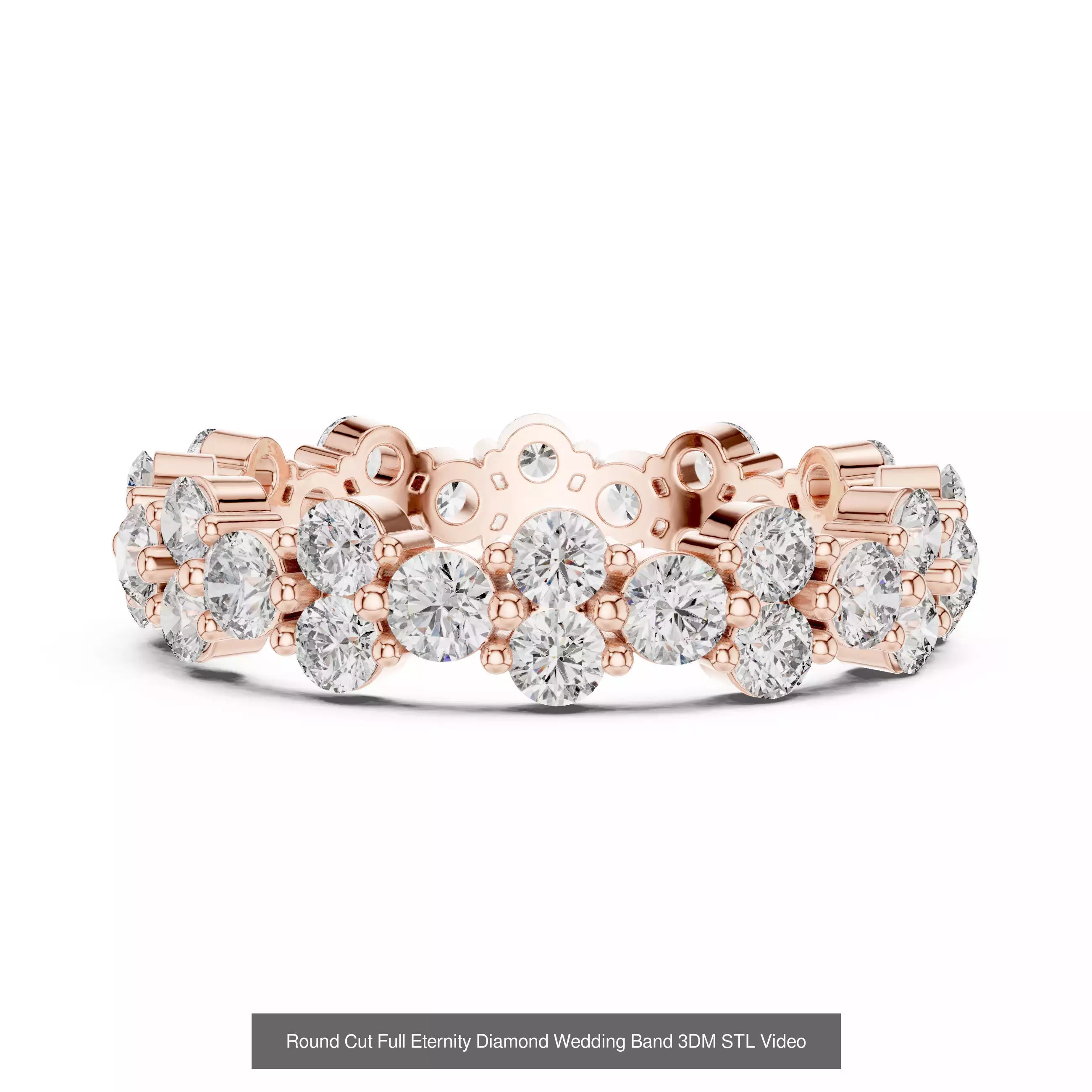 105 Full Eternity Wedding Band 3DM STL OBJ FBX 3 Render Video 3D Model Collection_77