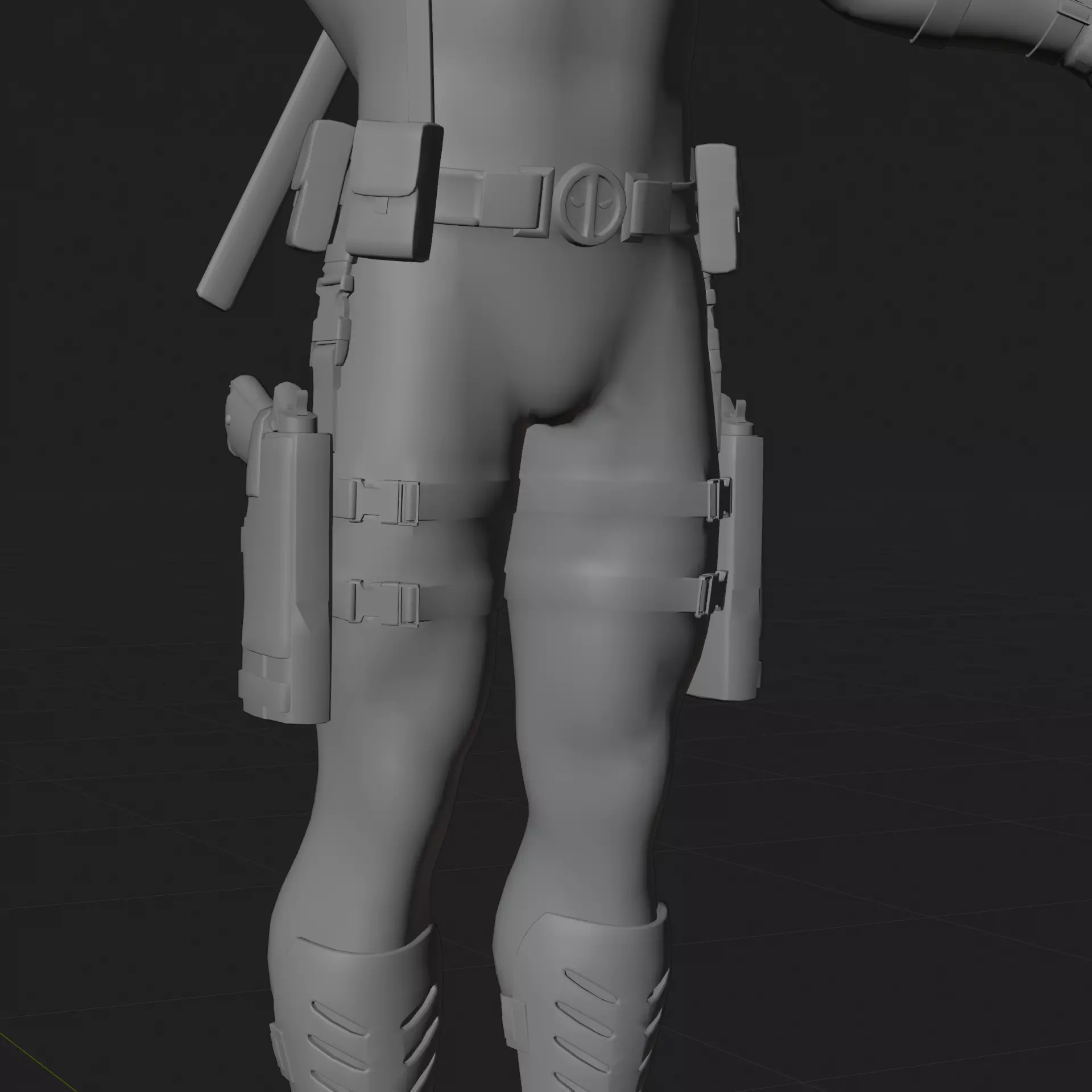 Deadpool 3D Model Rigged PBR Blender FBX OBJ Low-poly 3D model_8