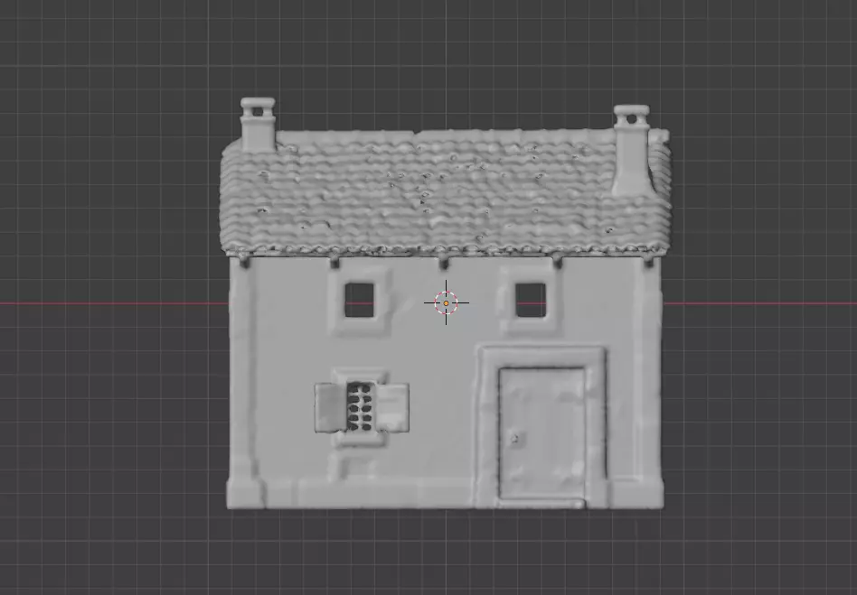 Rustic Stone Cottage Low-poly 3D model_12