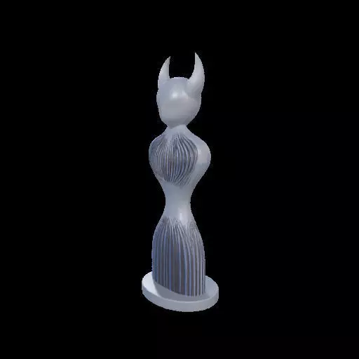 Minimalist Horned Abstract Sculpture 3D print model_4