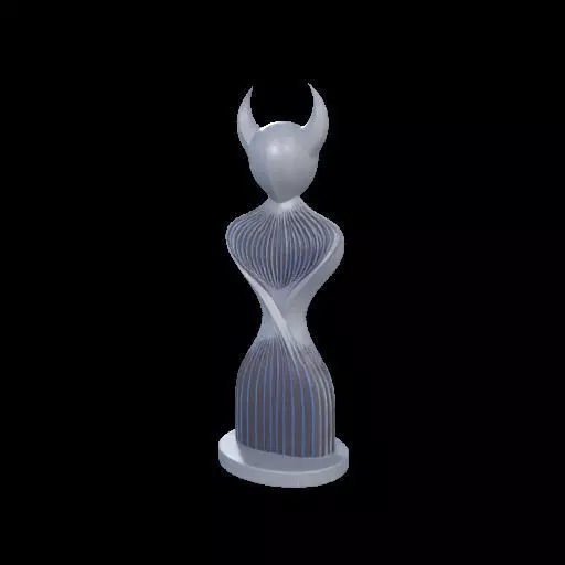Minimalist Horned Abstract Sculpture 3D print model_22