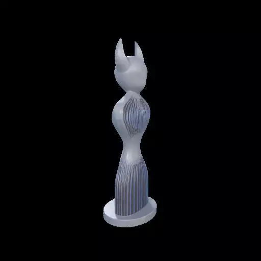 Minimalist Horned Abstract Sculpture 3D print model_14