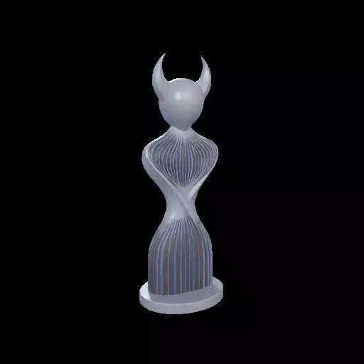 Minimalist Horned Abstract Sculpture 3D print model_13