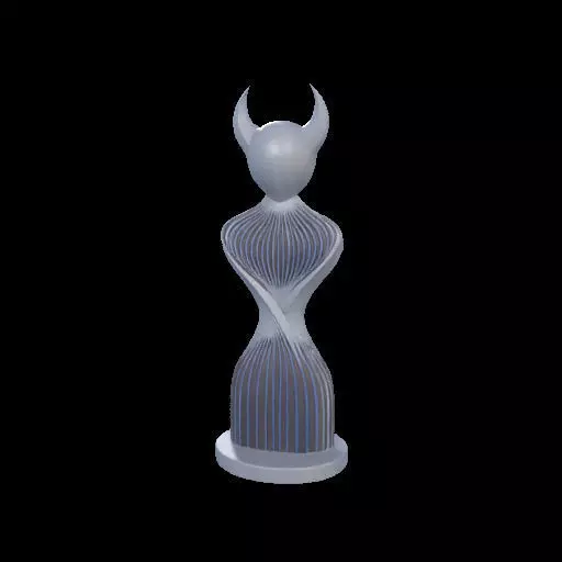 Minimalist Horned Abstract Sculpture 3D print model_23