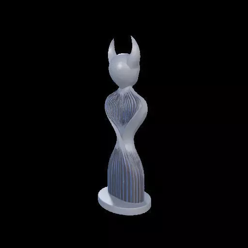 Minimalist Horned Abstract Sculpture 3D print model_20