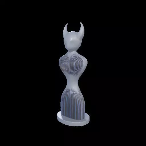 Minimalist Horned Abstract Sculpture 3D print model_5