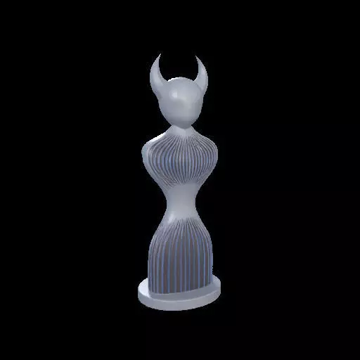 Minimalist Horned Abstract Sculpture 3D print model_10